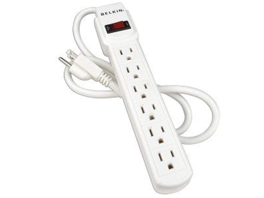 6 outlet surge protector bundle - 167 joules, 3 cord