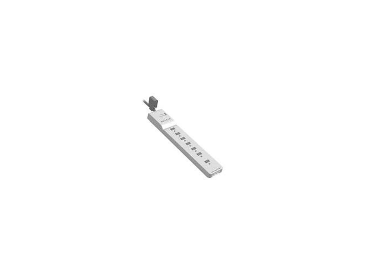 be107200-06 belkin 7-outlet 2160-joules 6ft cord telephone/modem surge protector