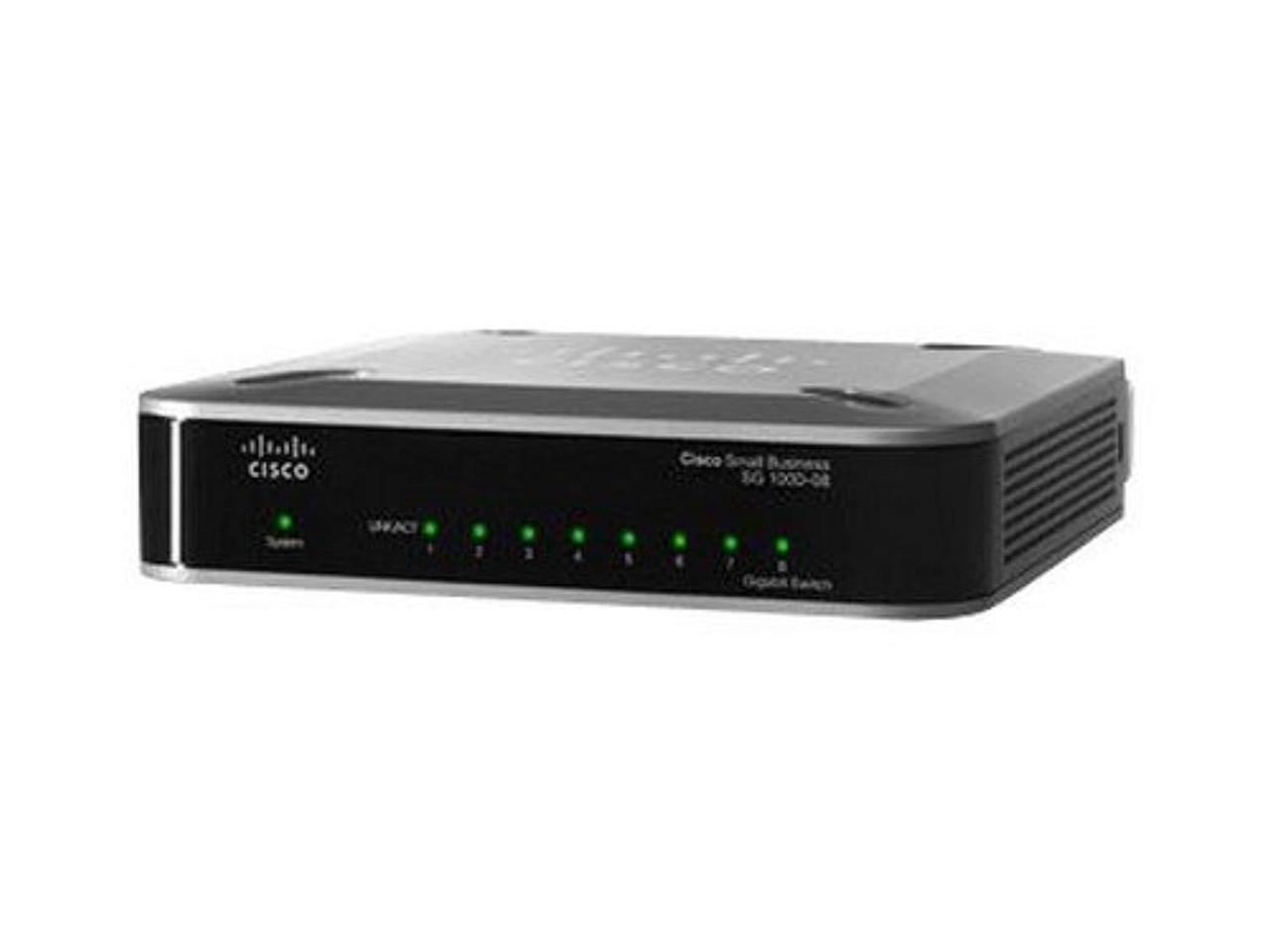 cisco small business sg 100d08 switch 8 ports unmanaged desktop