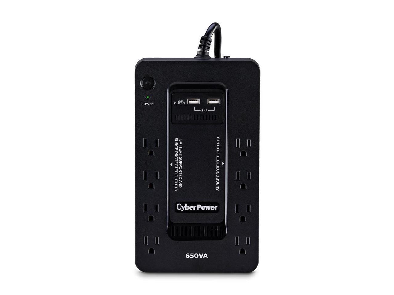 650VA 8-Outlet UPS Battery Backup with USB