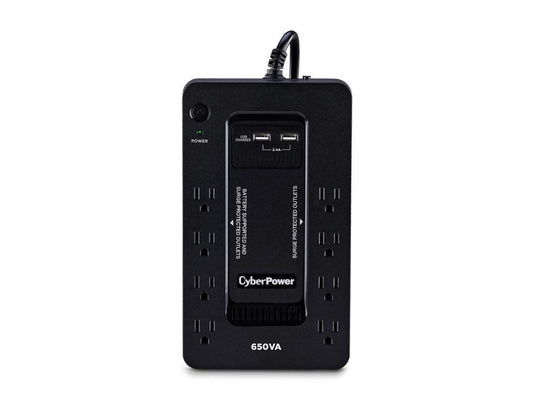 650VA 8-Outlet UPS Battery Backup with USB