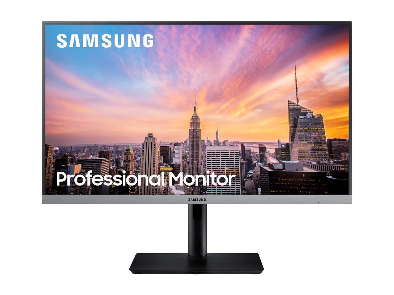 Samsung SR650 Series 24 inch IPS 1080p 75Hz Computer Monitor for Business with VGA, HDMI, DisplayPort, and USB Hub, 3-Year Warranty (S24R650FDN), Black