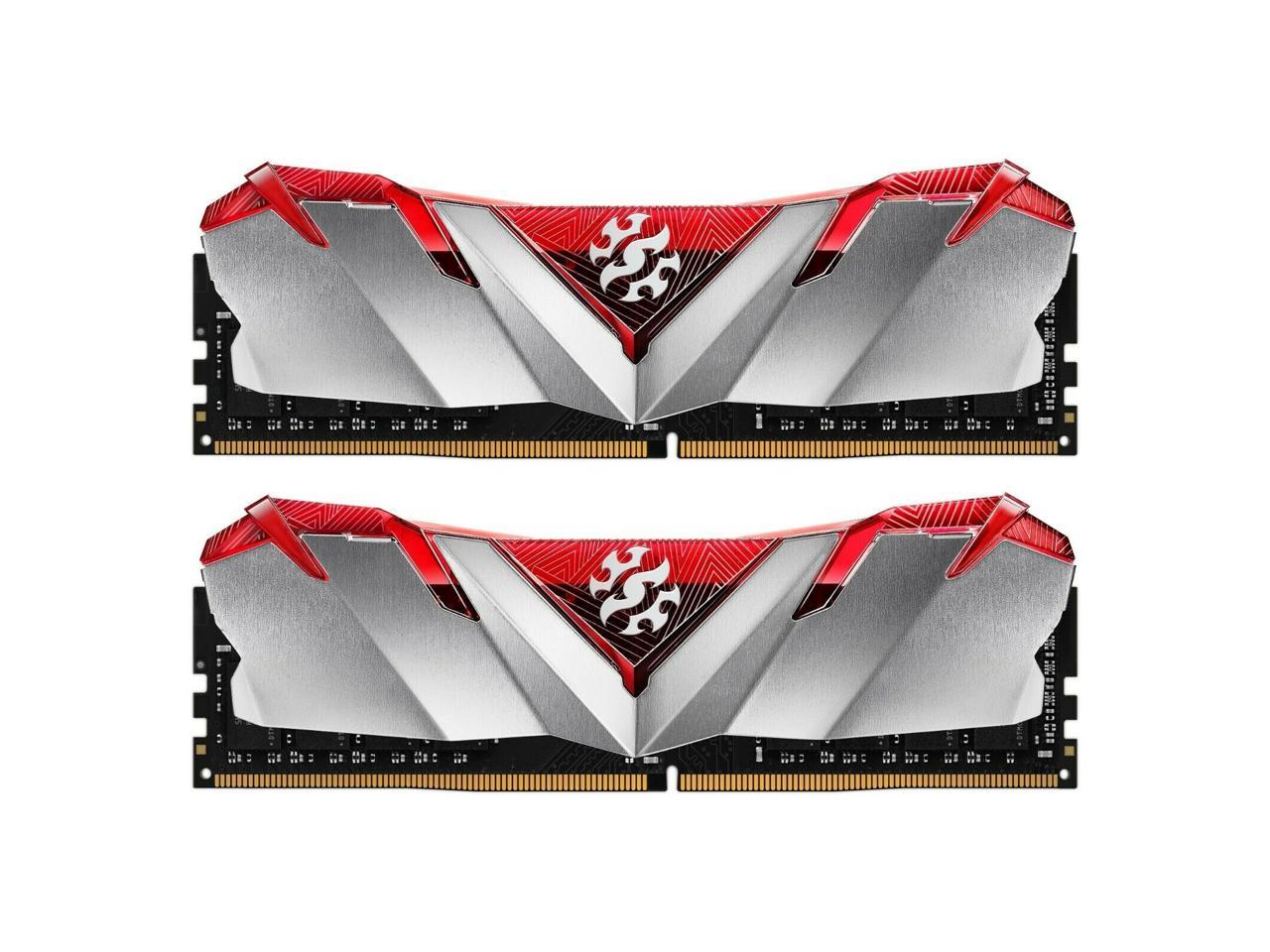 XPG GAMMIX D30 Desktop Memory: 16GB (2x8GB) DDR4 3200MHz CL16 Red