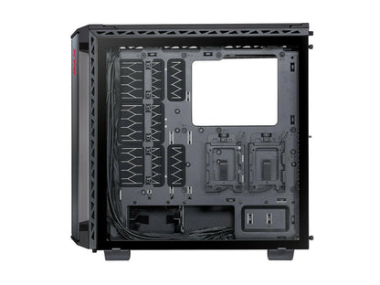 XPG BATTLECRUISER ATX Mid-Tower RGB Case: Tempered Glass Tool-Less Design Black