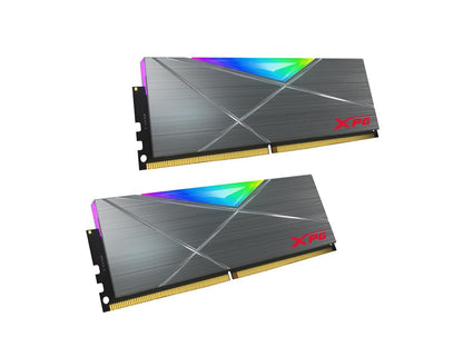 XPG SPECTRIX D50 RGB Desktop Memory: 16GB (2x8GB) DDR4 3200MHz CL16 GREY