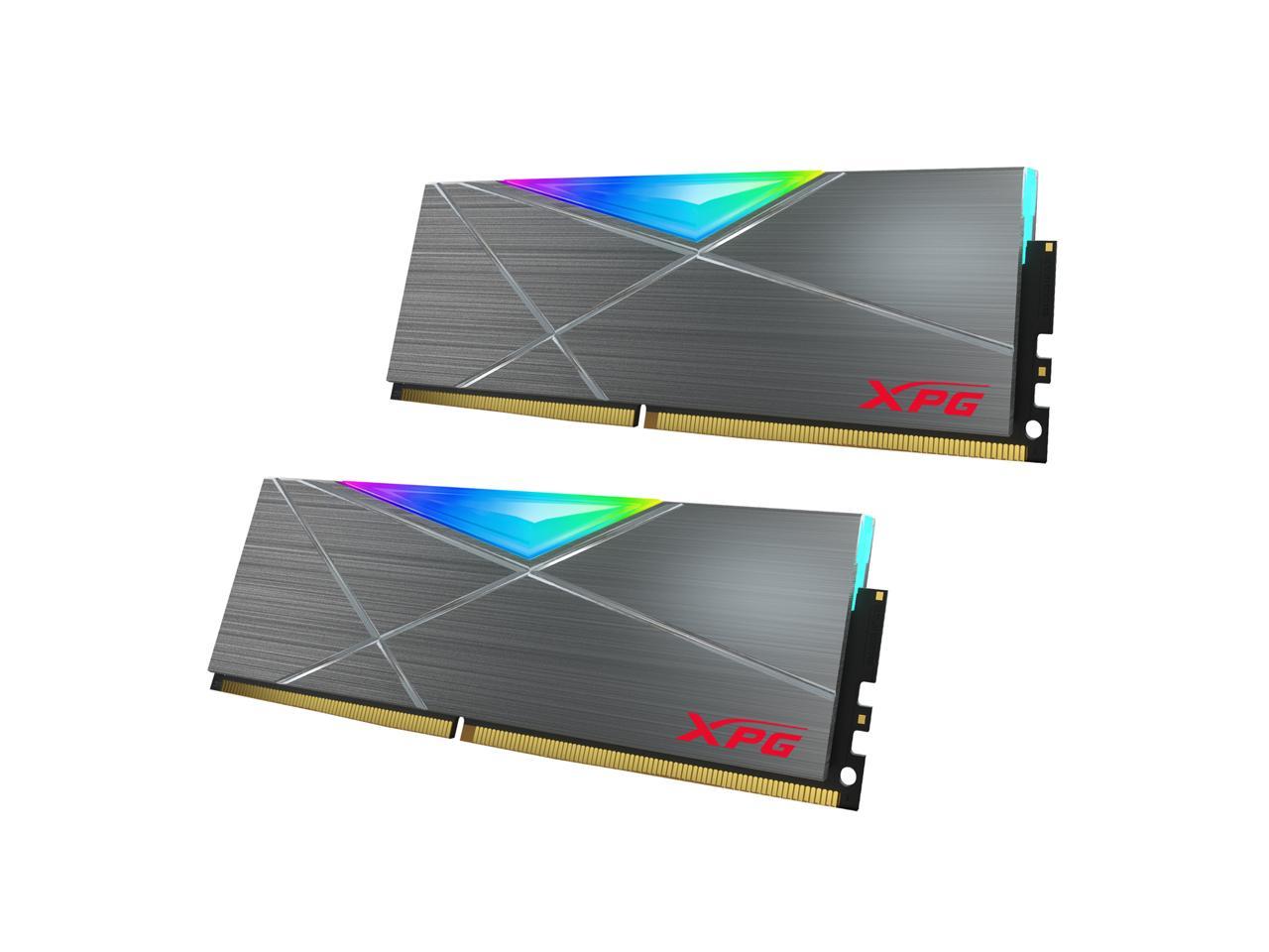 XPG SPECTRIX D50 RGB Desktop Memory: 16GB (2x8GB) DDR4 3200MHz CL16 GREY