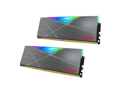 XPG SPECTRIX D50 RGB Desktop Memory: 16GB (2x8GB) DDR4 3200MHz CL16 GREY