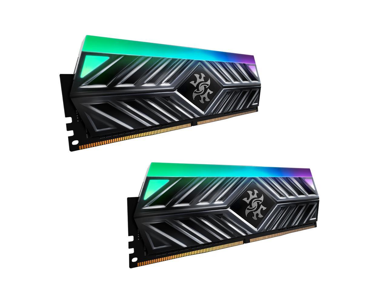 XPG SPECTRIX D41 RGB Desktop Memory: 16GB (2x8GB) DDR4 3200MHz CL16 Tungsten