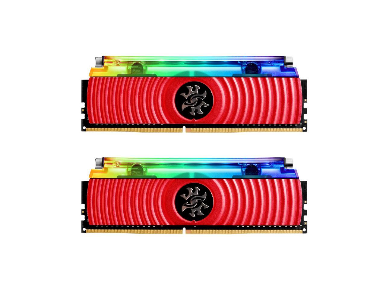 XPG SPECTRIX D80 RGB Desktop Memory: 16GB (2x8GB) DDR4 4133MHz CL19 Red