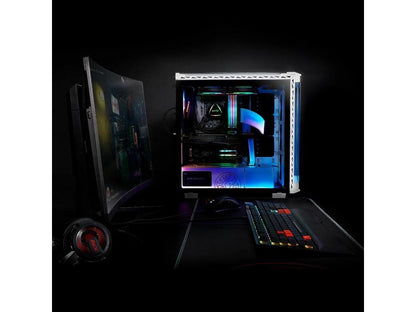 XPG BATTLECRUISER ATX Mid-Tower RGB Case: Tempered Glass Tool-Less Design Black