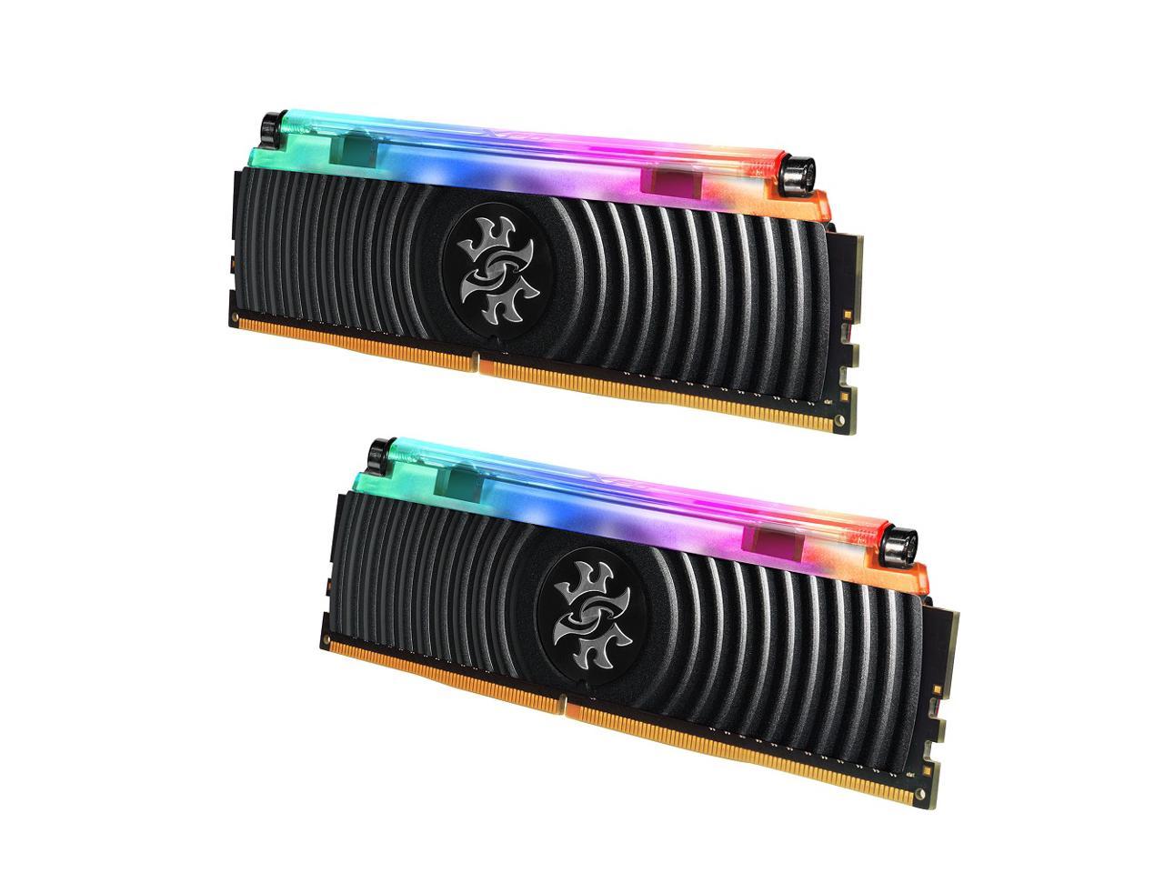 XPG SPECTRIX D80 RGB Desktop Memory: 16GB (2x8GB) DDR4 3200MHz CL16 Black