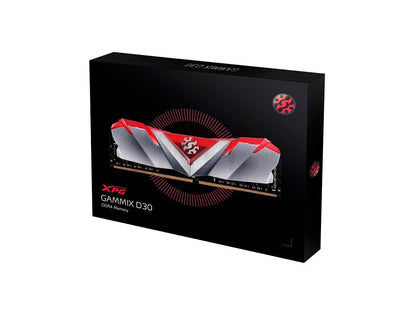 XPG GAMMIX D30 Desktop Memory: 32GB (2x16GB) DDR4 3000MHz CL16 Red