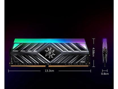 XPG SPECTRIX D41 TUF Gaming Limited Edition RGB 3200MHz 32GB (2x16GB) 288-Pin DDR4 PC4-25600 Desktop U-DIMM Memory Retail Kit Black AX4U3200716G16A-DB41