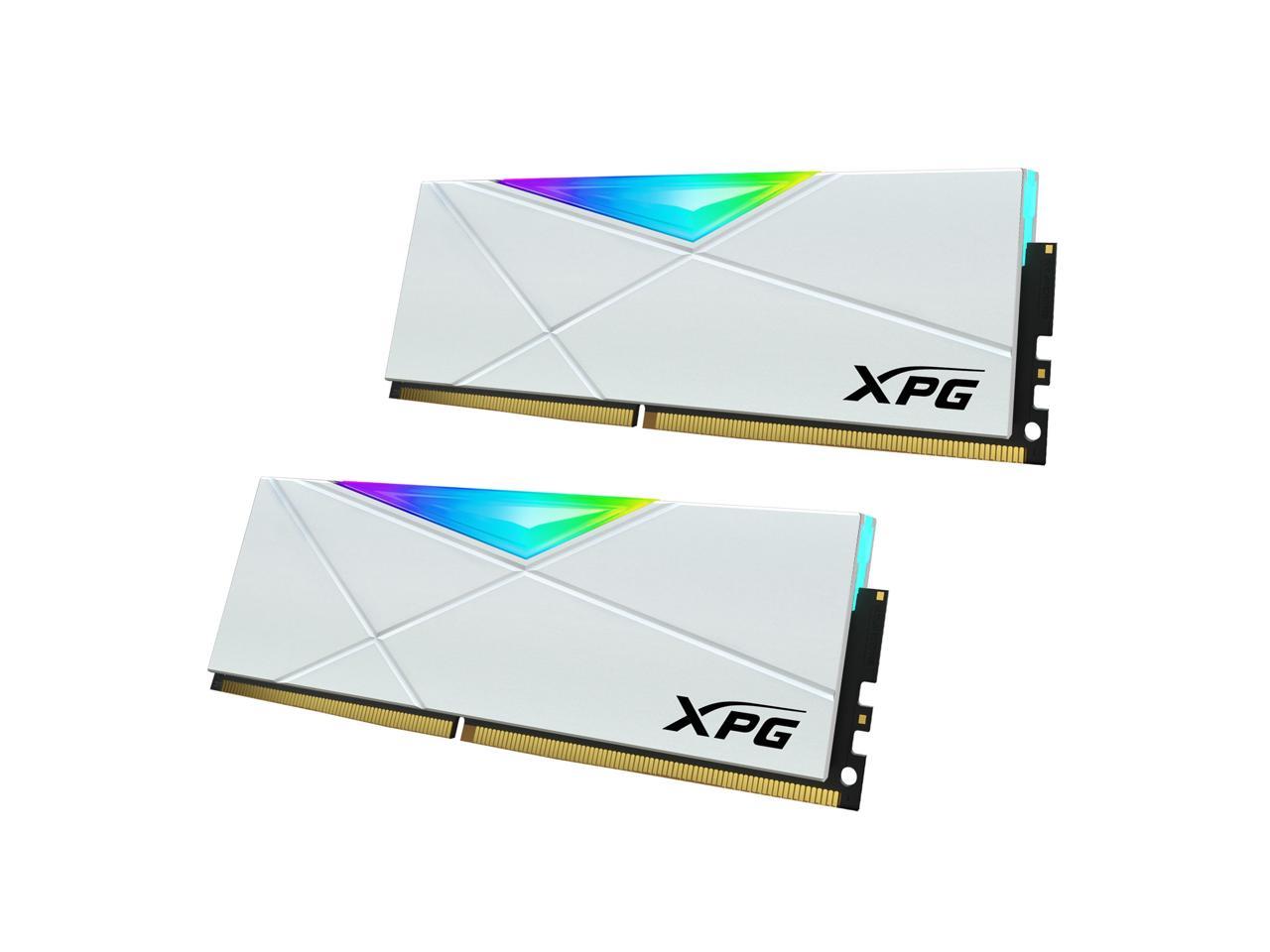 XPG SPECTRIX D50 RGB Desktop Memory: 16GB (2x8GB) DDR4 4133MHz CL19 White