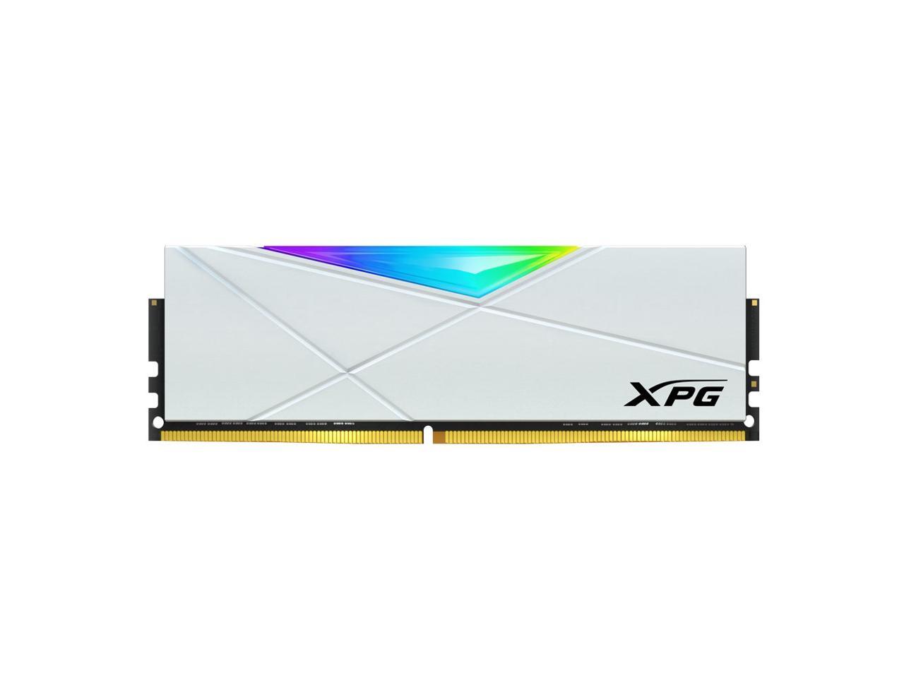 XPG SPECTRIX D50 RGB Desktop Memory: 16GB (2x8GB) DDR4 4133MHz CL19 White