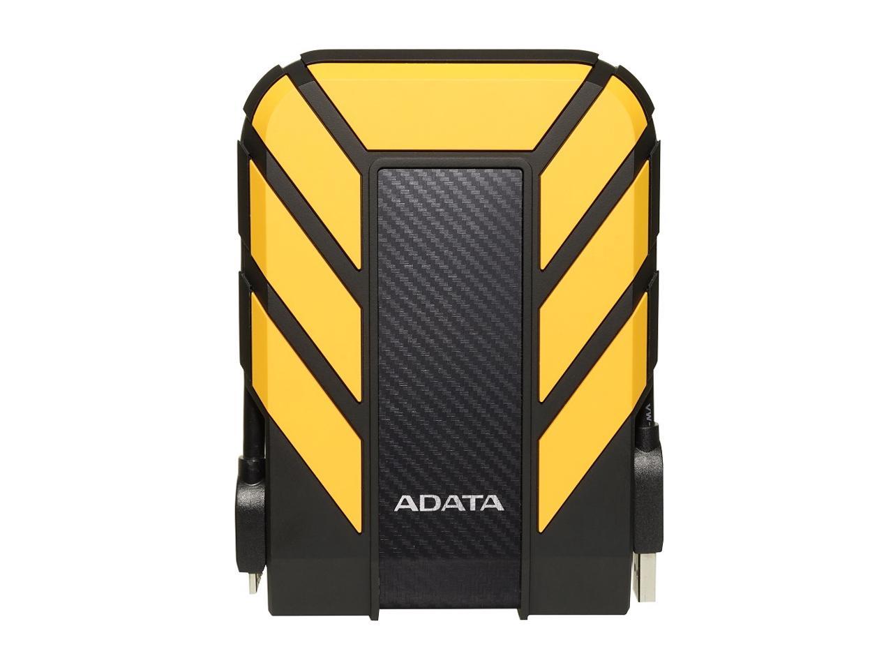 ADATA Durable Series HD710: 2TB Yellow External USB 3.1 Portable Hard Drive Gaming Console Compatible