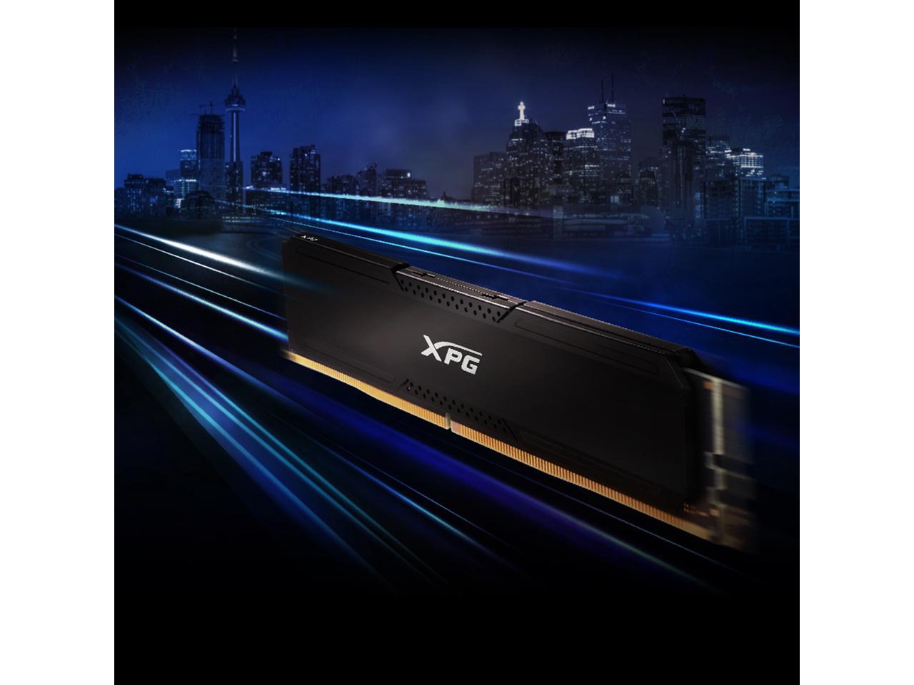 XPG GAMMIX D20 Desktop Memory: 16GB (2x8GB) DDR4 3200MHz CL16 Black