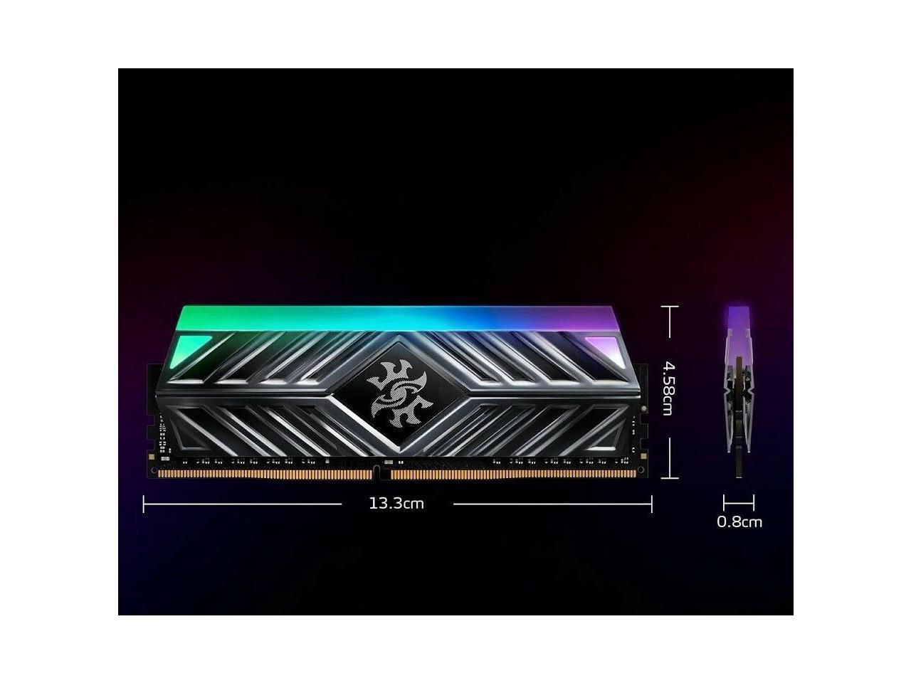 XPG SPECTRIX D41 RGB Desktop Memory: 32GB (2x16GB) DDR4 3600MHz CL18 Tungsten
