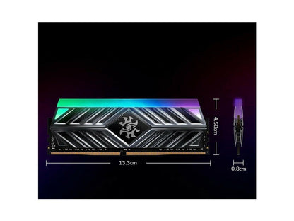 XPG SPECTRIX D41 RGB Desktop Memory: 32GB (2x16GB) DDR4 3600MHz CL18 Tungsten