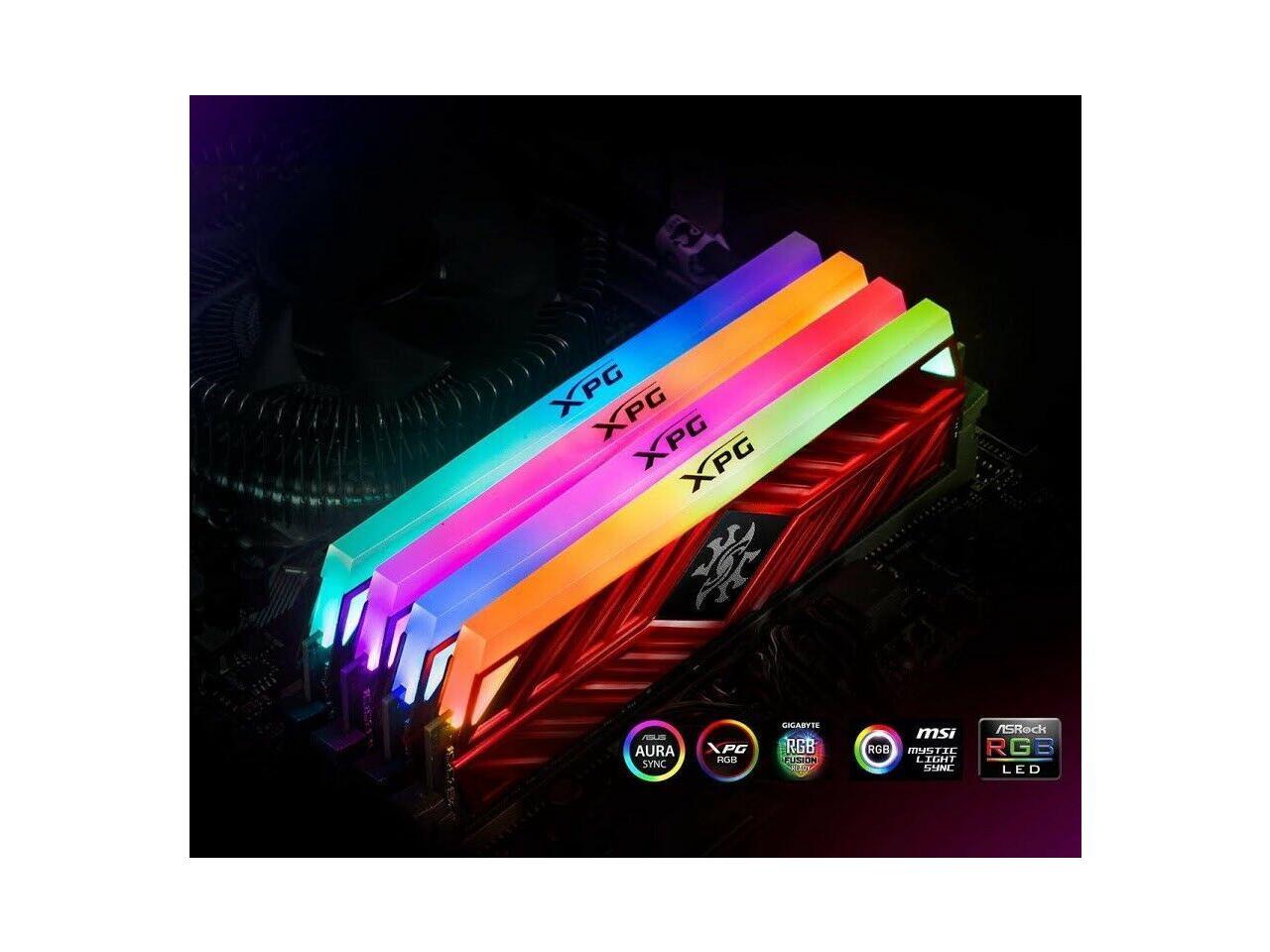 XPG SPECTRIX D41 RGB Desktop Memory: 32GB (2x16GB) DDR4 3600MHz CL18 Tungsten