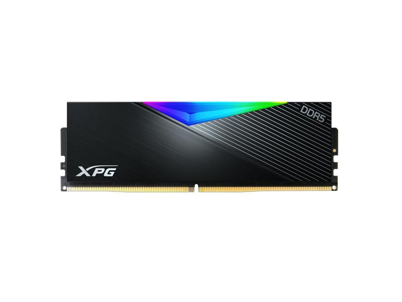 XPG LANCER RGB DDR5 Desktop Memory: 32GB (2x16GB) 6000 MHz CL40-40-40 | RGB w/ Black Heatsink Intel XMP 3.0 Compatible