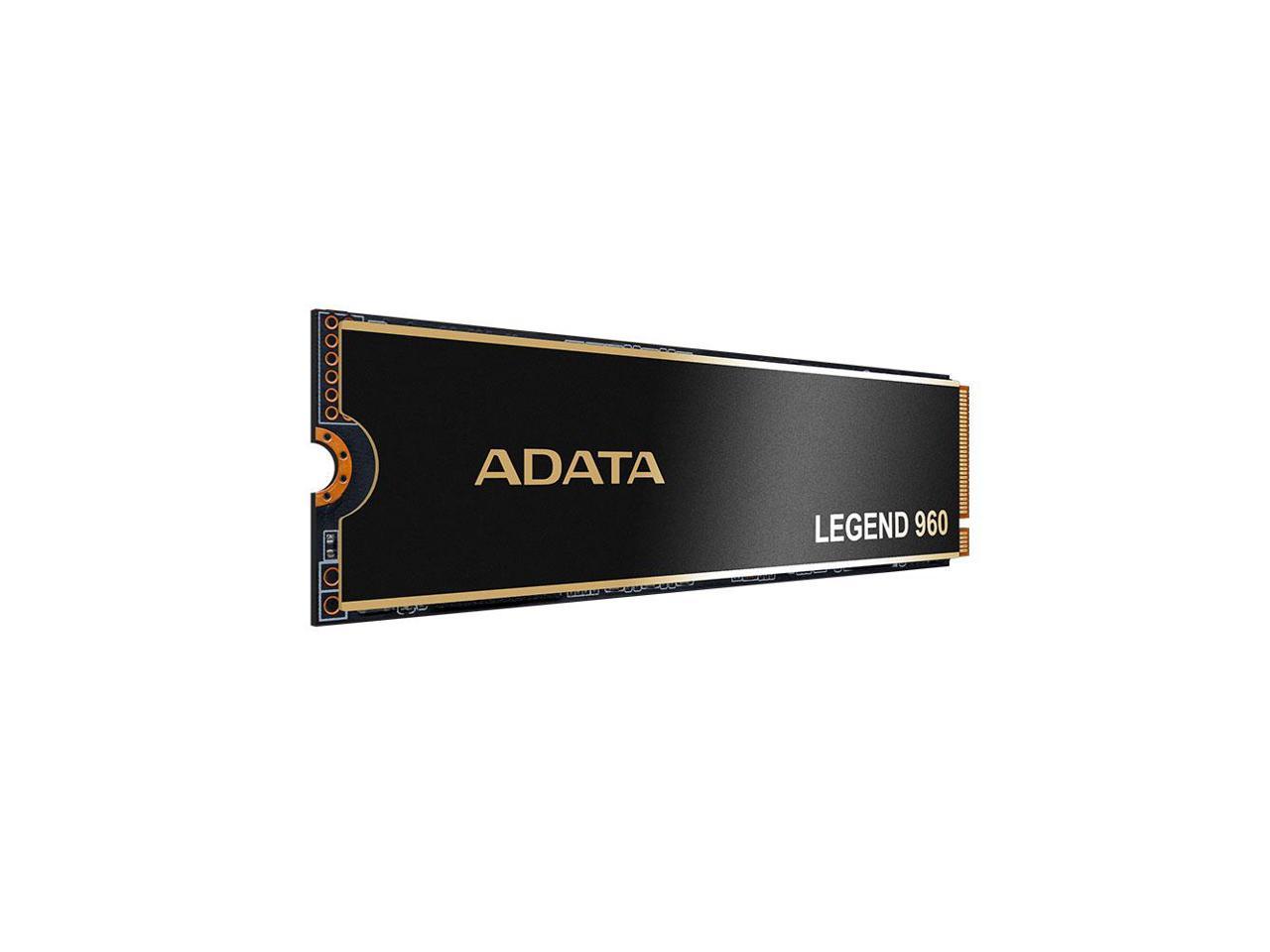 ADATA LEGEND 960 2TB SSD GEN4x4 M.2 2280 Internal Solid State Drive | PS5 Compatible - SMI SM2264 3D NAND | Up to 7400 MBps - Black/Gold 1PK | 1560 TBW