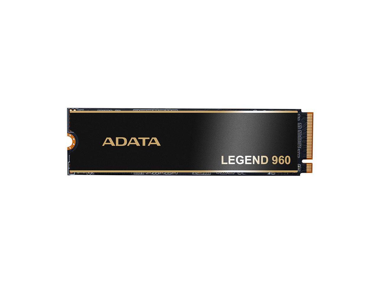 ADATA LEGEND 960 2TB SSD GEN4x4 M.2 2280 Internal Solid State Drive | PS5 Compatible - SMI SM2264 3D NAND | Up to 7400 MBps - Black/Gold 1PK | 1560 TBW