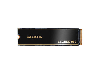 ADATA LEGEND 960 2TB SSD GEN4x4 M.2 2280 Internal Solid State Drive | PS5 Compatible - SMI SM2264 3D NAND | Up to 7400 MBps - Black/Gold 1PK | 1560 TBW