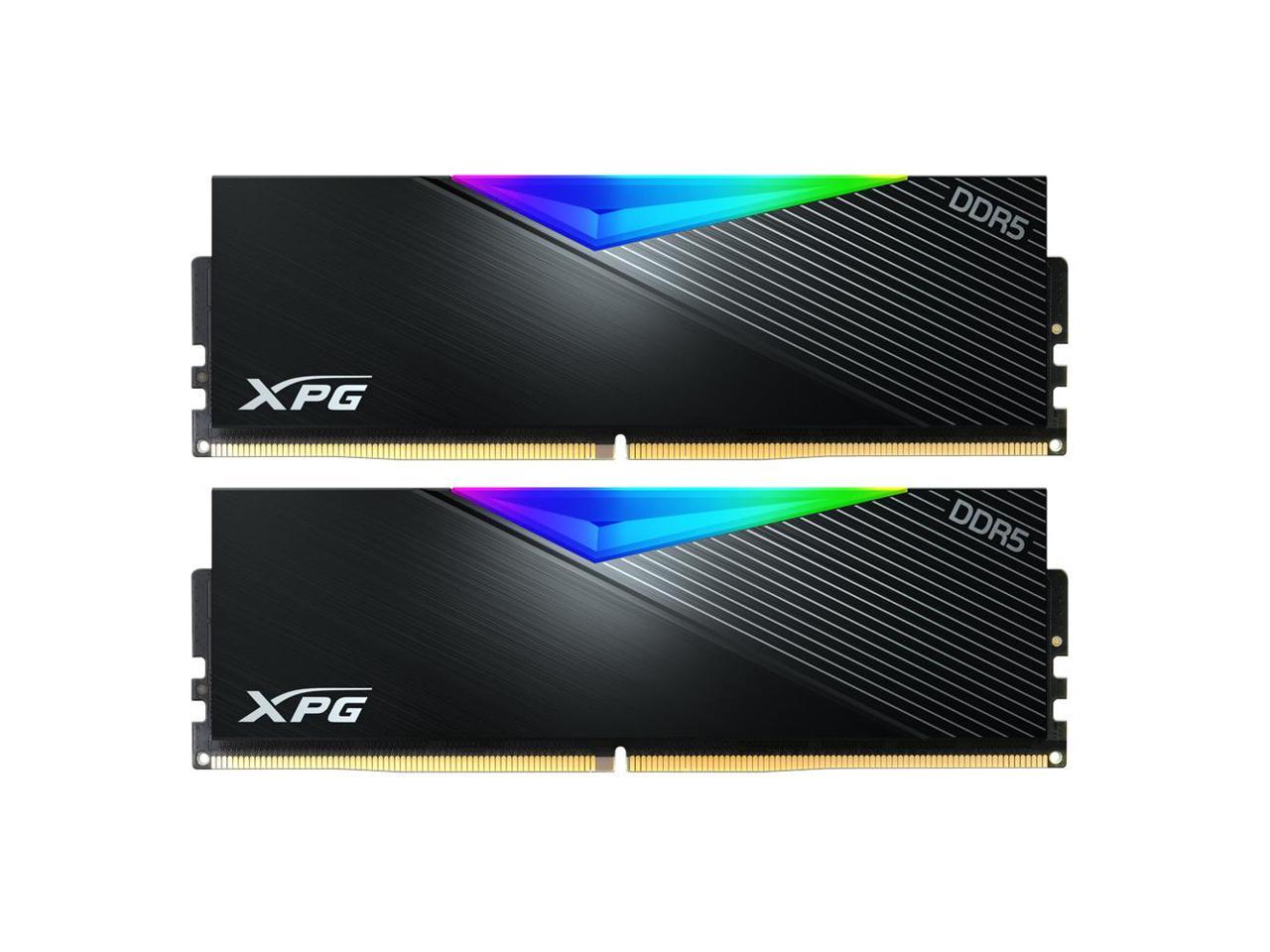 XPG LANCER RGB DDR5 Desktop Memory: 32GB (2x16GB) 6000 MHz CL40-40-40 | RGB w/ Black Heatsink Intel XMP 3.0 Compatible