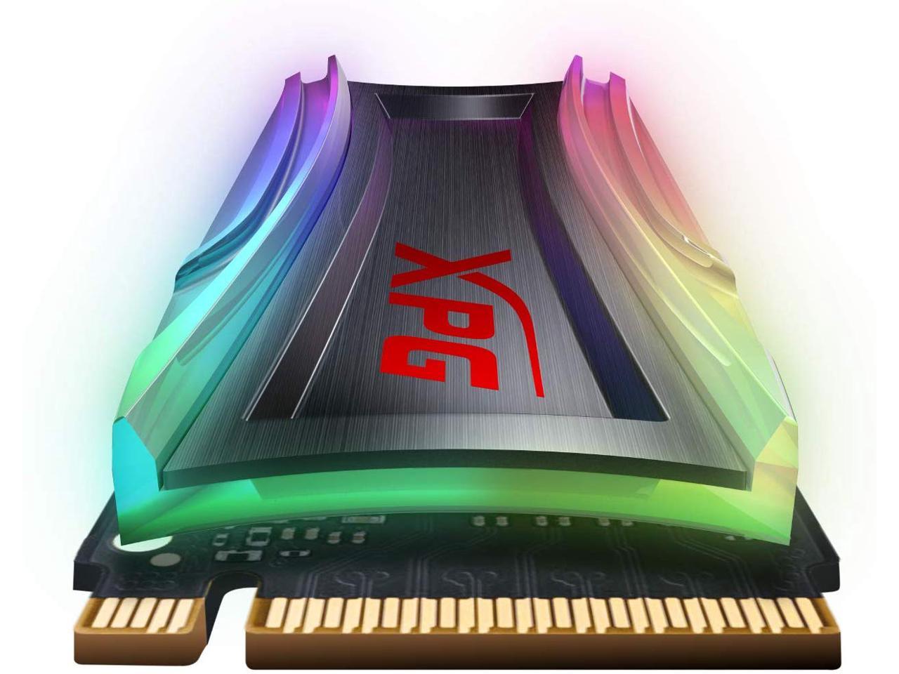 XPG SPECTRIX S40G RGB M.2 2280 2TB PCI-Express 3.0 x4 3D TLC Internal Solid State Drive (SSD) AS40G-2TT-C