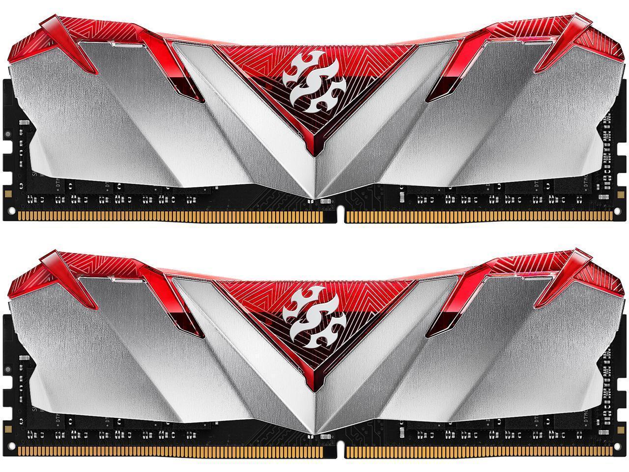 XPG GAMMIX D30 Desktop Memory: 16GB (2x8GB) DDR4 3200MHz CL16 Red
