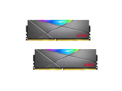 XPG SPECTRIX D50 RGB Desktop Memory: 32GB (2x16GB) DDR4 3600MHz CL18 GREY