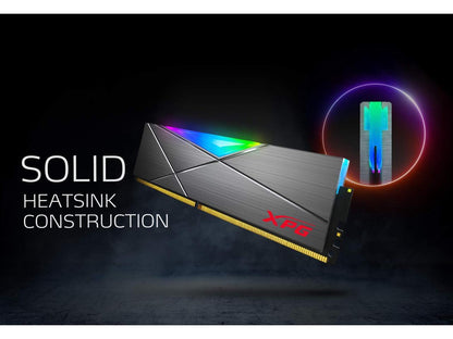 XPG SPECTRIX D50 RGB Desktop Memory: 16GB (2x8GB) DDR4 4133MHz CL19 GREY