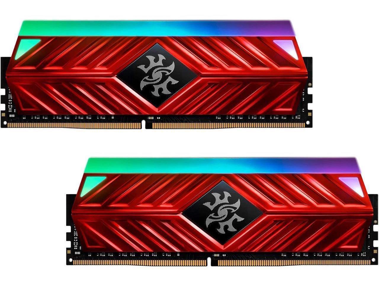 XPG SPECTRIX D41 RGB Gaming Memory: 16GB (2x8GB) DDR4 3200MHz CL16 Red