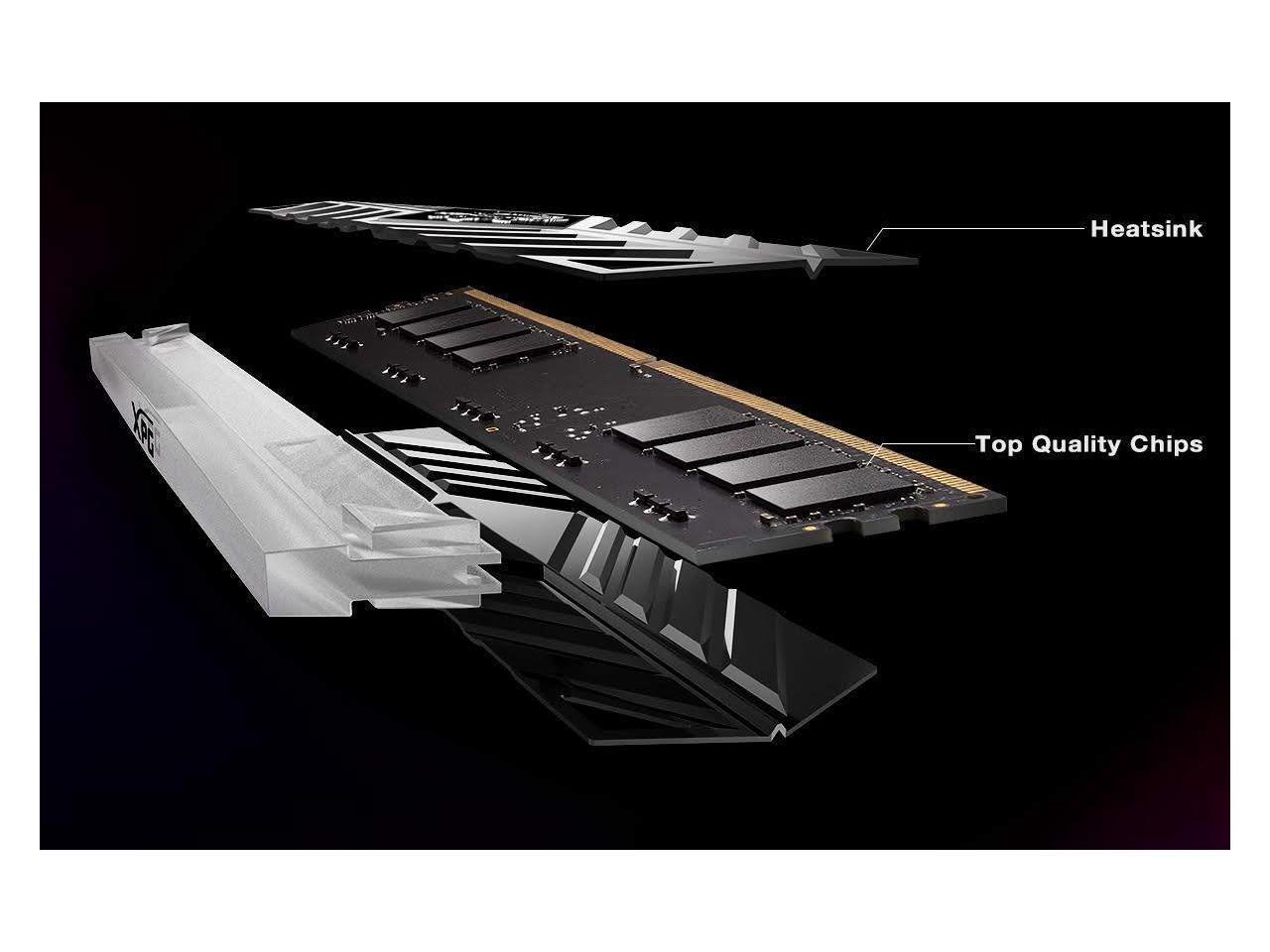 XPG SPECTRIX D41 RGB Desktop Memory: 16GB (2x8GB) DDR4 3200MHz CL16 Tungsten