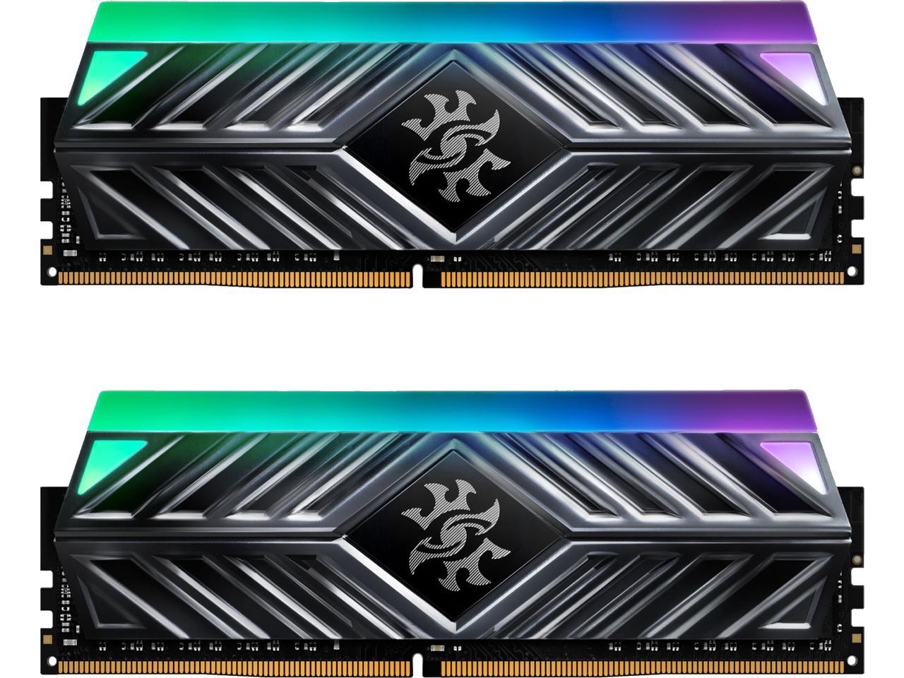 XPG SPECTRIX D41 RGB Desktop Memory: 16GB (2x8GB) DDR4 3200MHz CL16 Tungsten
