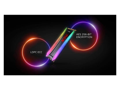XPG SPECTRIX S40G RGB M.2 2280 256GB PCI-Express 3.0 x4 3D TLC Internal Solid State Drive (SSD) AS40G-256GT-C