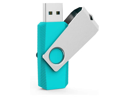 5 Pack 32GB Flash Drive USB Flash Drive USB 2.0 Thumb Drive Swivel U Disk Memory Stick 32 GB Multi Pack USB Drives with Led Light (32G, 5 Colors: Black Red Cyan Green Purple)