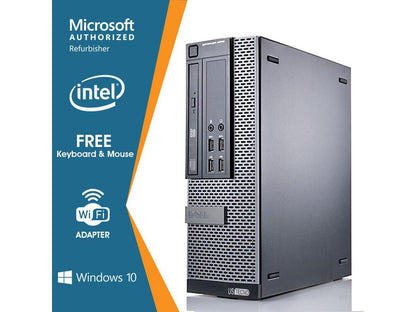 Dell OptiPlex 9020 SFF Desktop PC Computer Intel Core i5 4570 16GB RAM 256GB SSD DVD Windows 10 Professional New Free keyboard,mouse,powercord,WiFi-Adapter