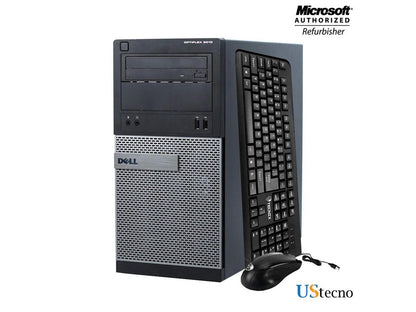 Dell Optiplex 3010 Tower Desktop Computer Intel Core i5 3470 4GB 250GB HDD DVD Windows 10 Home New Free Keyboard, Mouse,Power cord,WiFi Adapter