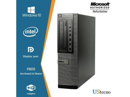 Dell Optiplex 790 Desktop Computer Intel Core i5 2400 up to 3.40 GHz 16GB DDR3 New 256GB SSD WiFi, DVD, DP, VGA, USB 2.0,Windows 10 Pro 64 Bit