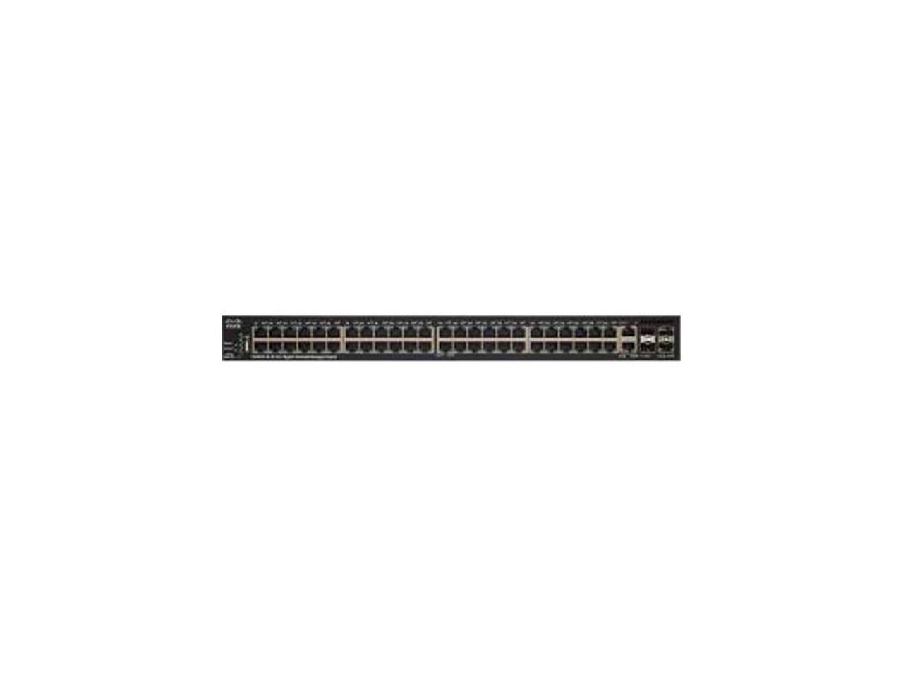 Cisco SG350X-48MP 48-Port Gigabit PoE Stackable Managed Switch - 48 Ports - Manageable - Twisted
