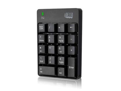 Adesso WKB-6010UB - Wireless Spill Resistant 18-Key Numeric Keypad