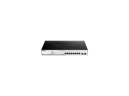 D-Link DGS-1210-10MP 8-Port Gigabit Smart Managed PoE Switch with 2 Gigabit SFP Ports, 130W PoE Budge