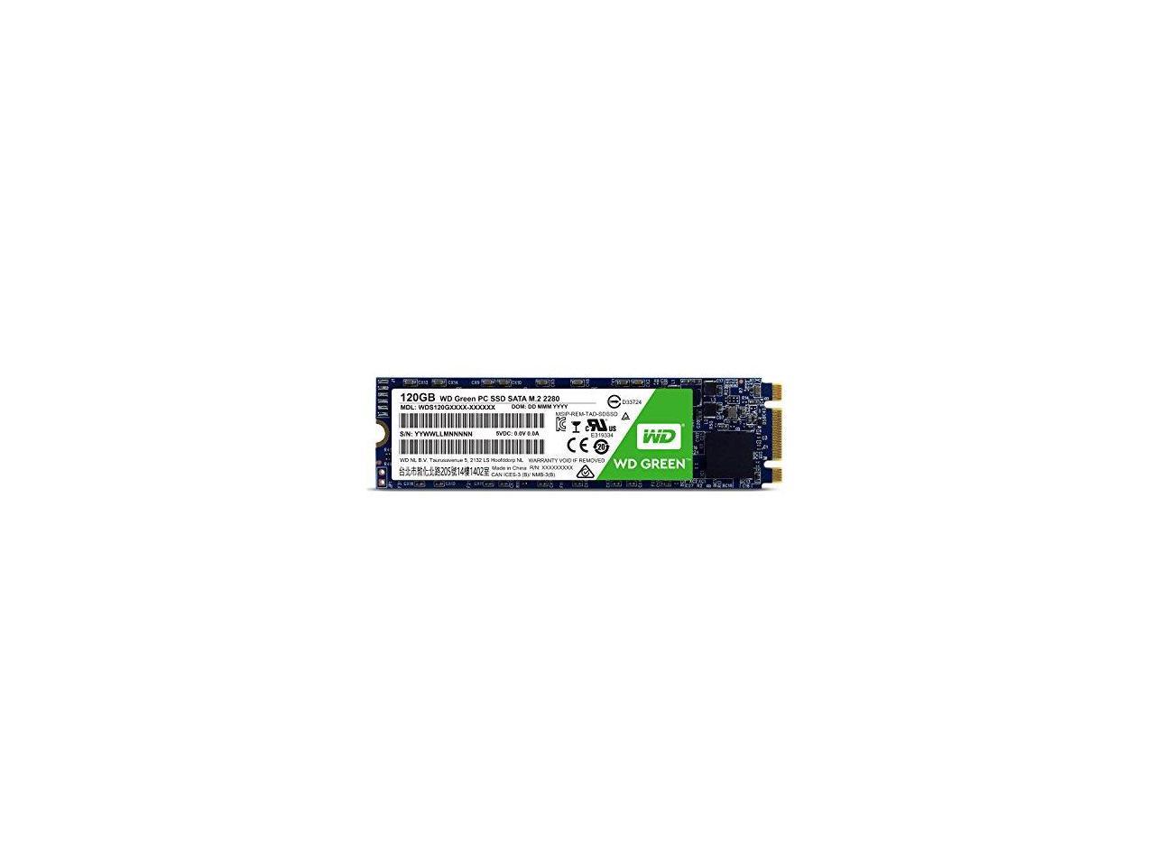 Western Digital - WDS120G1G0B - WD Green WDS120G1G0B 120 GB Solid State Drive - M.2 2280 Internal - SATA (SATA/600) -