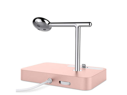Belkin F8J183ttC00-APL Valet Charging Dock for iPhone and Apple Watch Series, Rose Gold