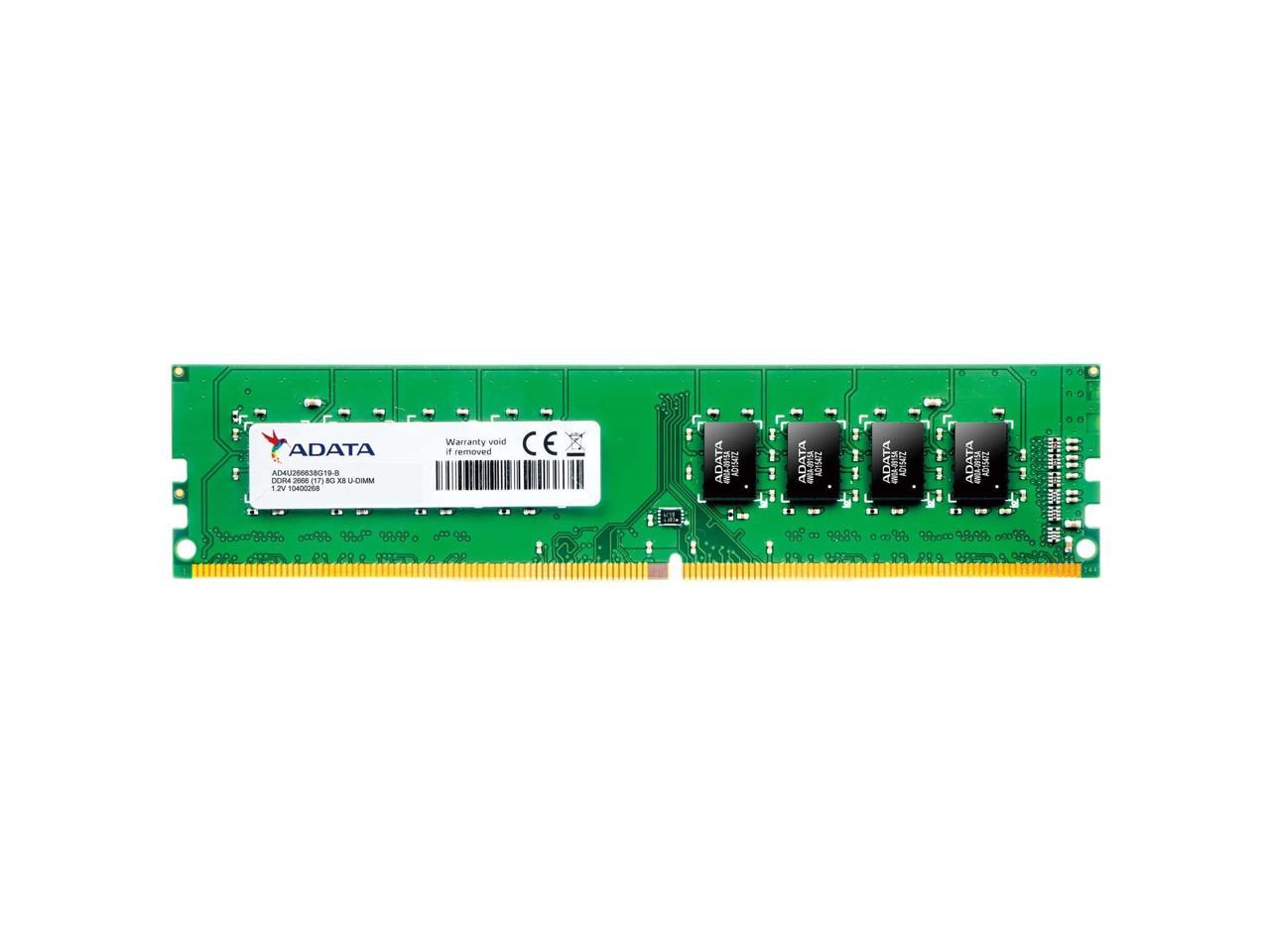 ADATA Premier 8GB (1 x 8GB) 2666 MHz CL19 1.2v DDR4 Memory (AD4U266638G19-S)