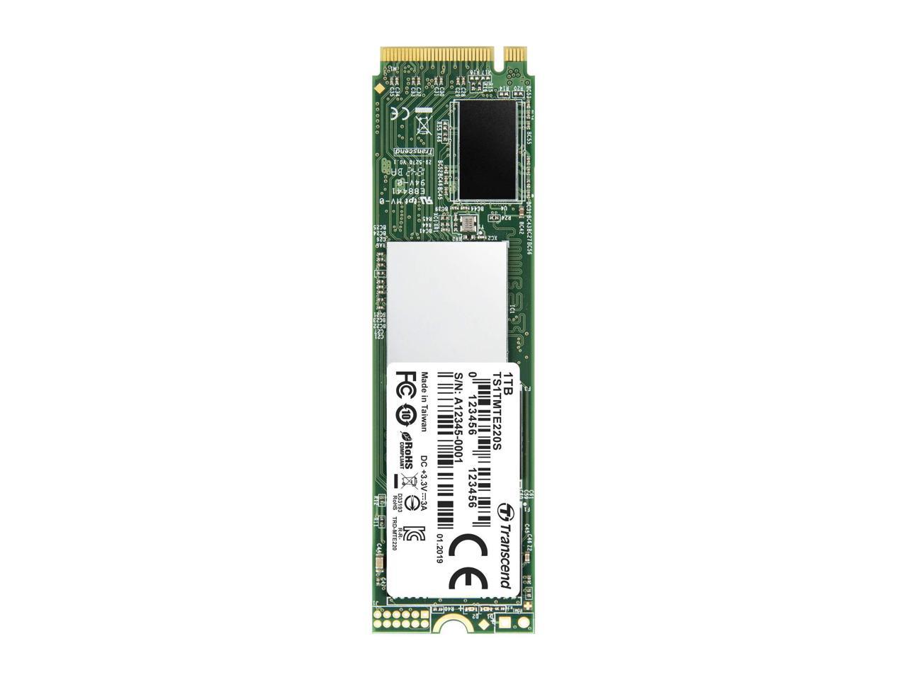 Transcend 220S 1 TB Solid State Drive - PCI Express (PCI Express 3.0 x4) - Internal - M.2 2280
