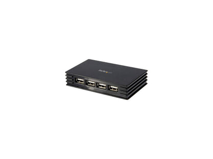 StarTech.com ST4202USB 4 Port Compact Black USB 2.0 Hub - 4-Port USB Hub - Portable USB 2.0 Hub - Includes Optional Power Adapter