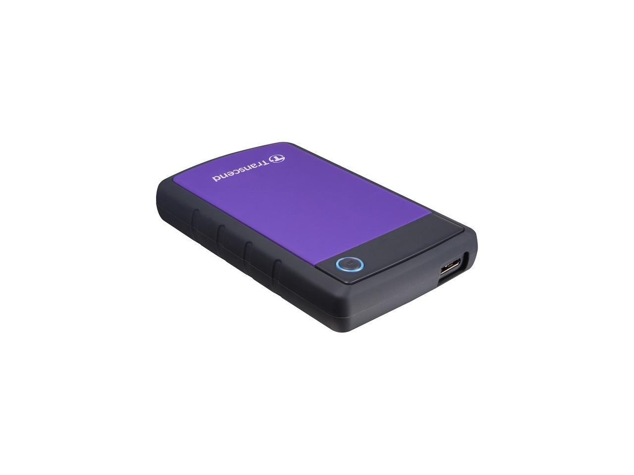 Transcend StoreJet 25H3 4 TB Portable Hard Drive - 2.5" External - SATA - Purple - USB 3.0 - - 3